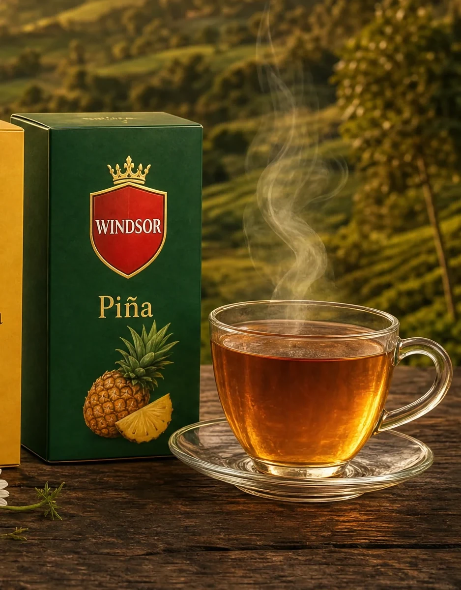 Infusión de piña Windsor servida